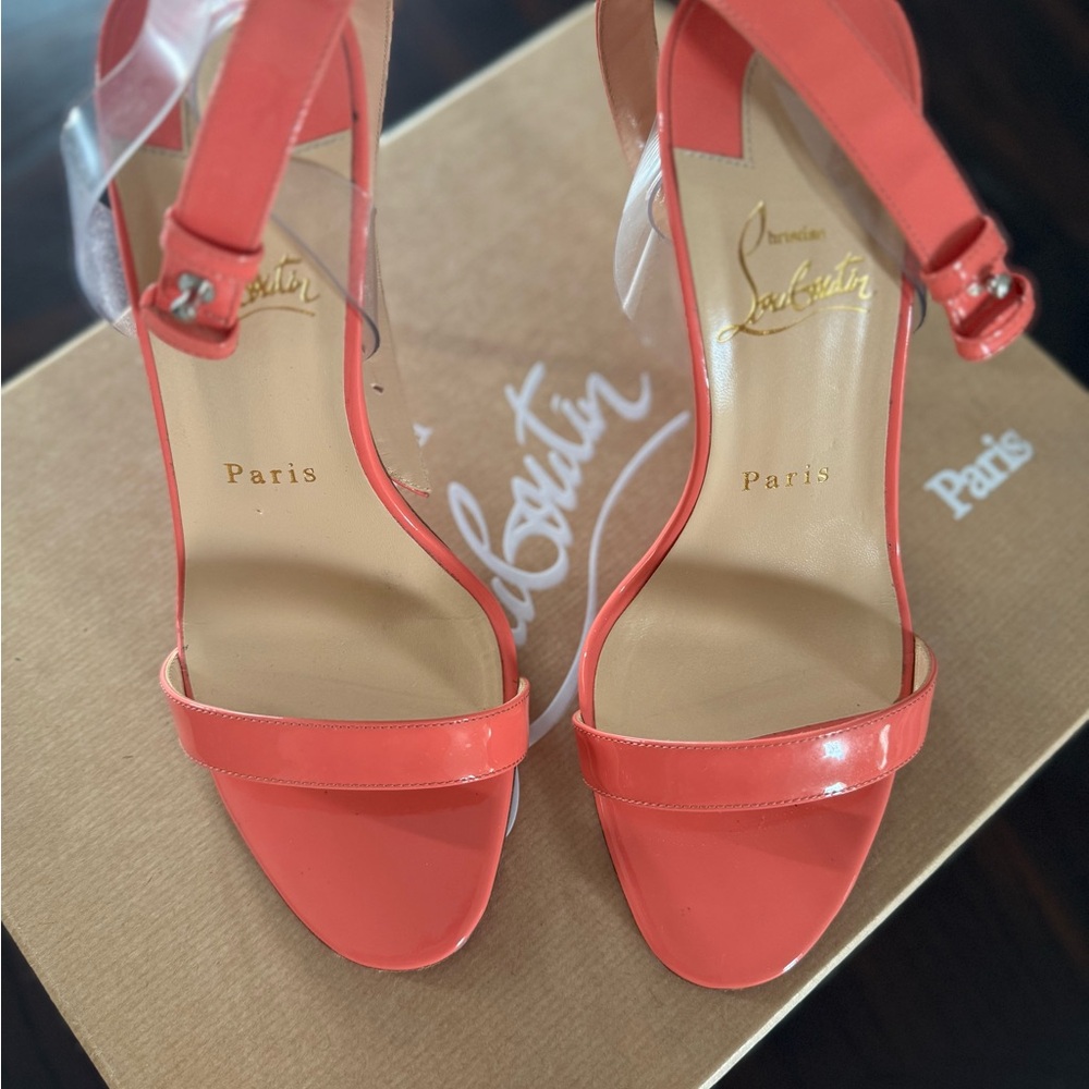 Christian Louboutin Jonatina 100 Women's Coral Sandals